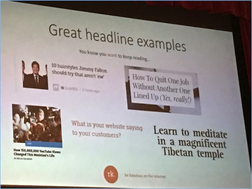 A slide in Rachel's presentation of